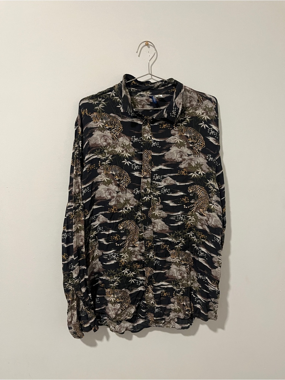 Divided Black Tiger Print Shirt